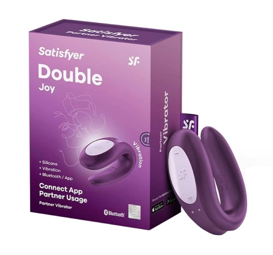 Satisfyer Double Joy wibrator do stymulacji punktu G i łechtaczki kompatybilny z aplikacją na smartfon