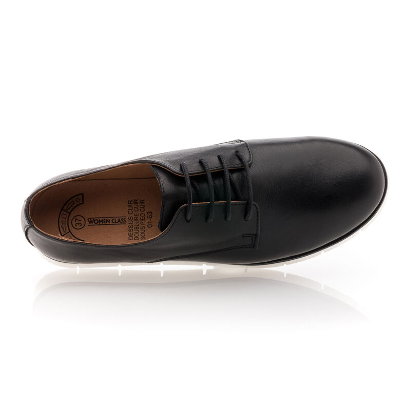 Schwarze Schnürschuhe für Damen / Derby-Schuhe