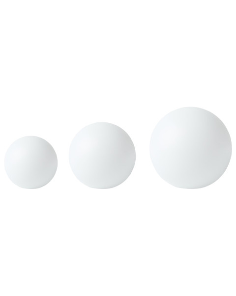 Zestaw 3 kuli ogrodowych LED 30 cm z pilotem białe