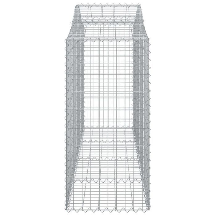 vidaXL Panier de Gabions Arqué Cage à Gabion Mur de Gabion Panier à Pierre Gabion pour Pierre Jardin Patio Extérieur 153395