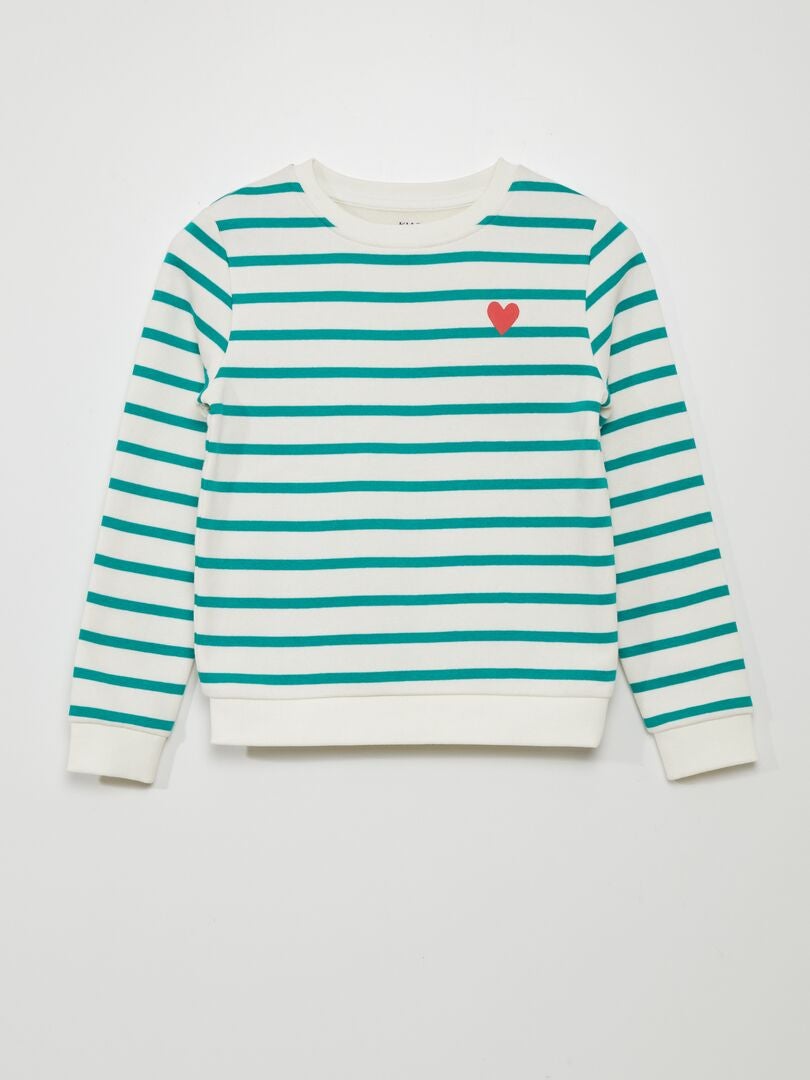 Sudadera de tejido polar con estampado - VERDE