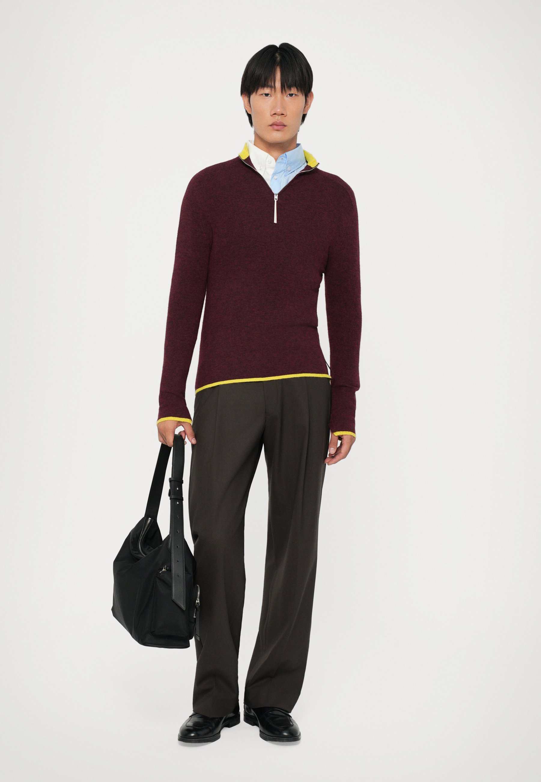 Sunnei aansluitende trui met lange mouwen, unisex - Trui - verbrande aubergine