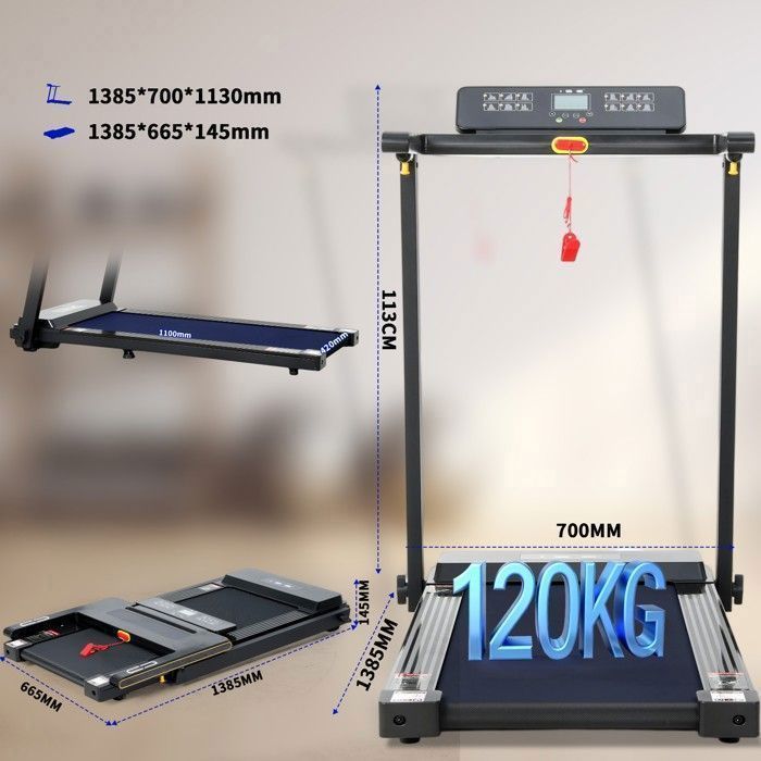 Tapis roulant pieghevole ISE SY-T2707, velocità massima 14 km/h.