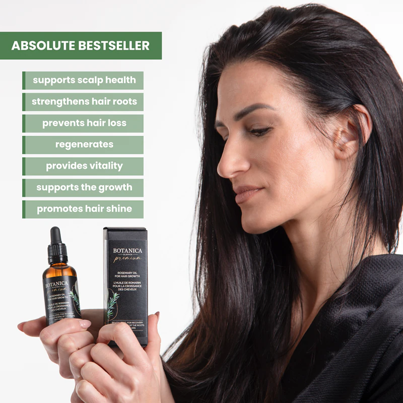 Óleo nutritivo para cabelo e couro cabeludo Soaphoria Botanica Slavica com alecrim
