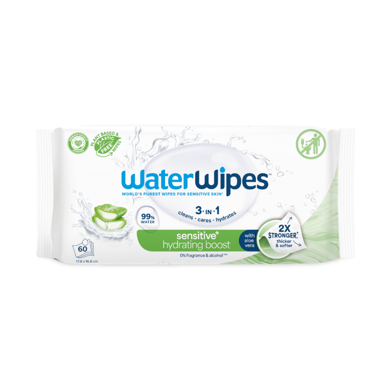 Lingettes hydratantes Waterwipes Clean
