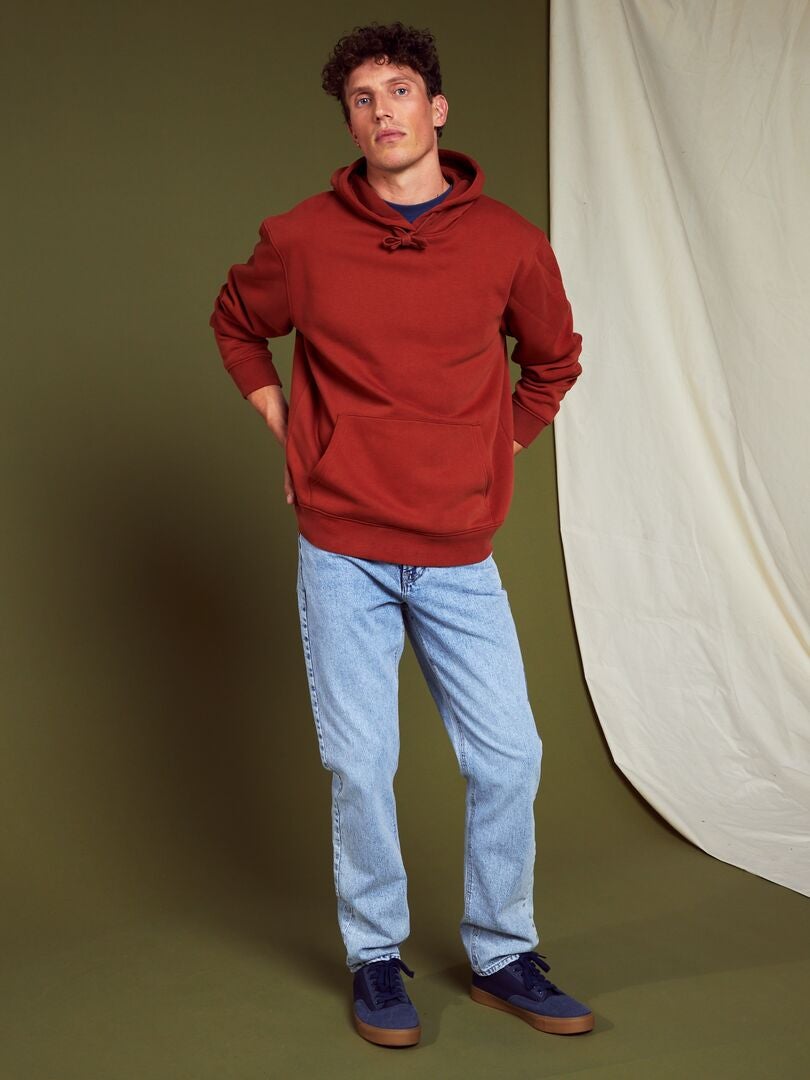 Sudadera con capucha de felpa - Marrón
