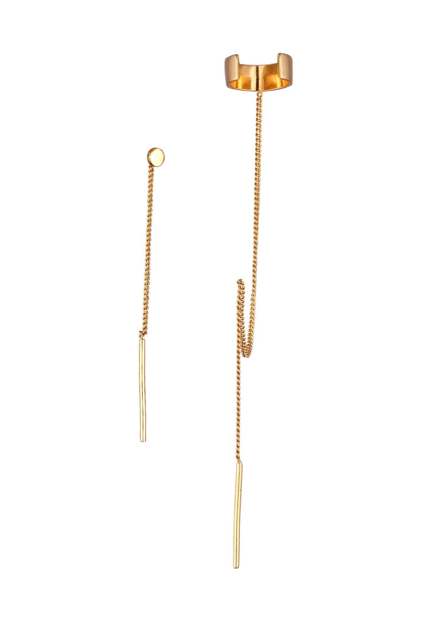 Elli Elli Earcuff Ensemble Femmes Pull-Through Argent Sterling 925 Plaqué Or Party / Nouvel An Or