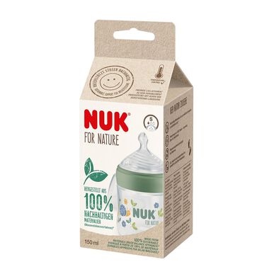 Nuk For Nature kojenecká láhev se silikonovým dudlíkem S zelená 150 ml 150 ml