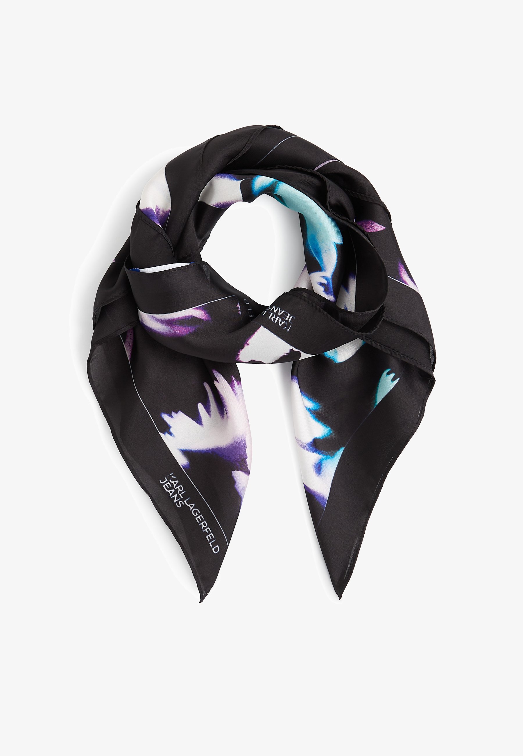 Bandana fleuri unisexe Karl Lagerfeld Jeans - Foulard - noir