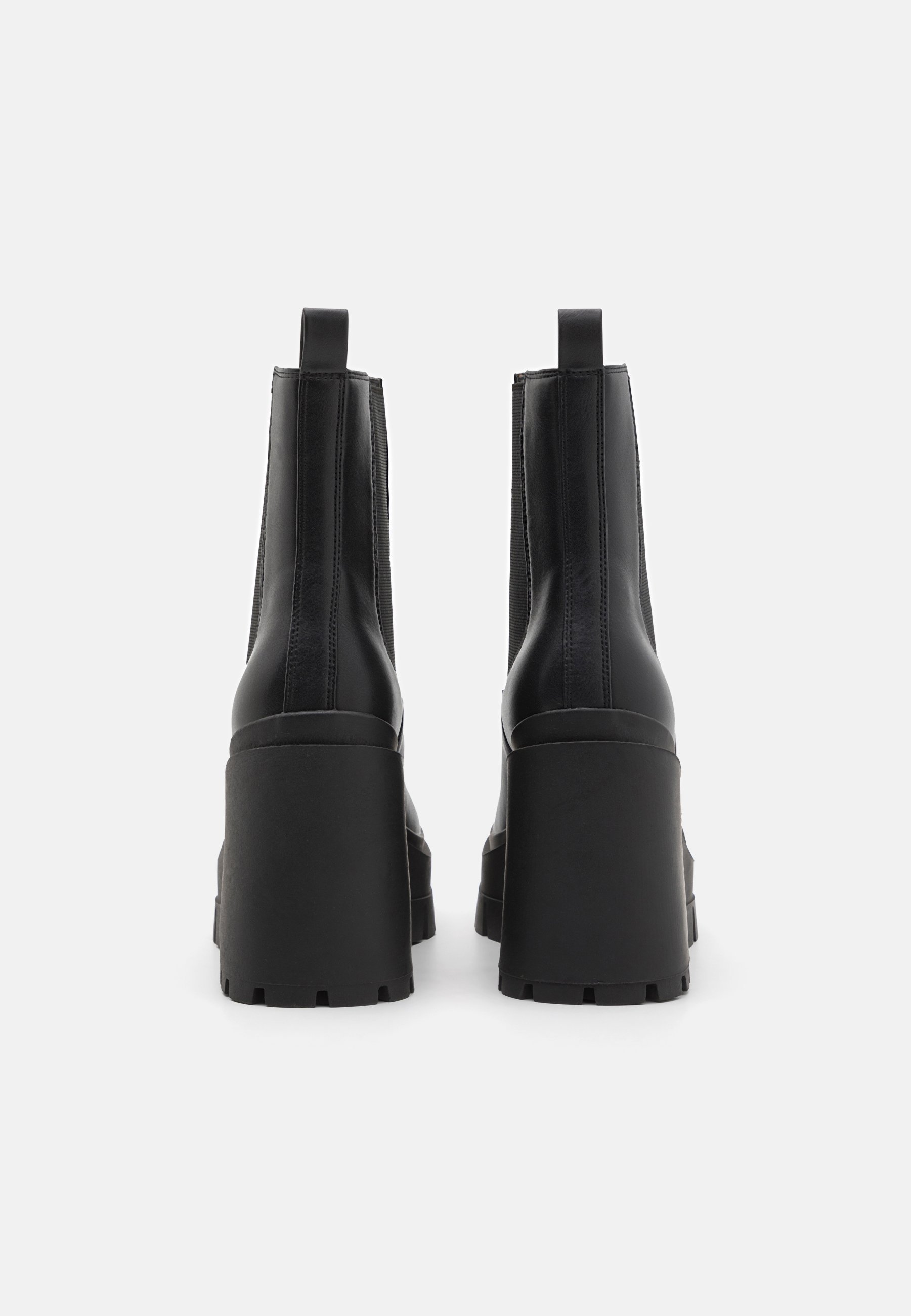 Even&Odd Wide Fit Platform enkellaarsjes - zwart
