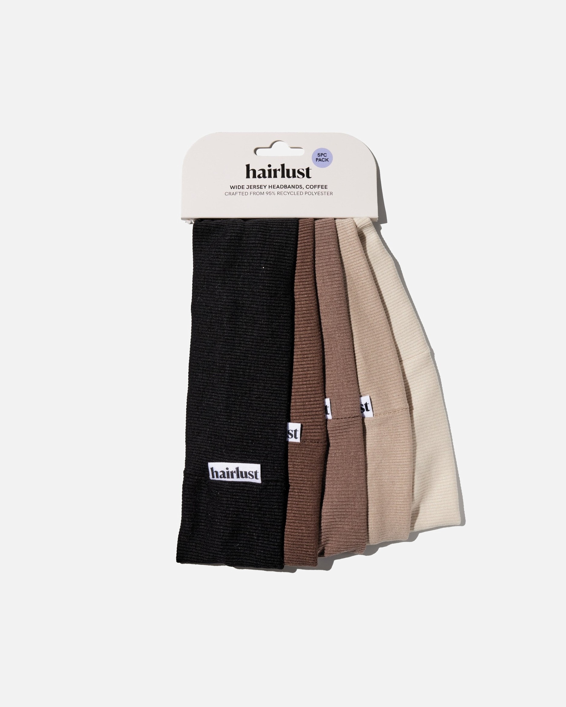 Čelenka Hairlust, široká džersejová, kávovohnedá – 1 kus