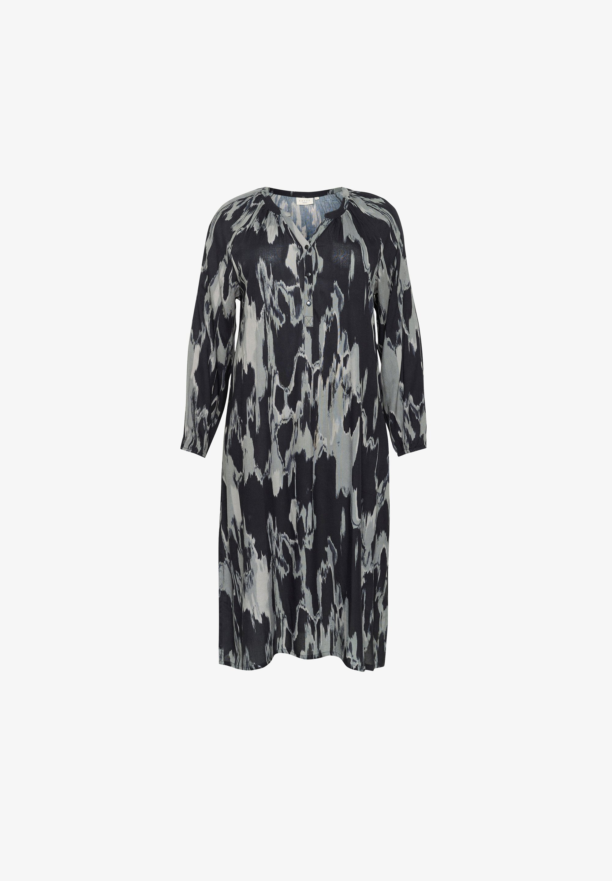 Robe maxi KCSILLA de Kaffe Curve - imprimé graphique noir et blanc