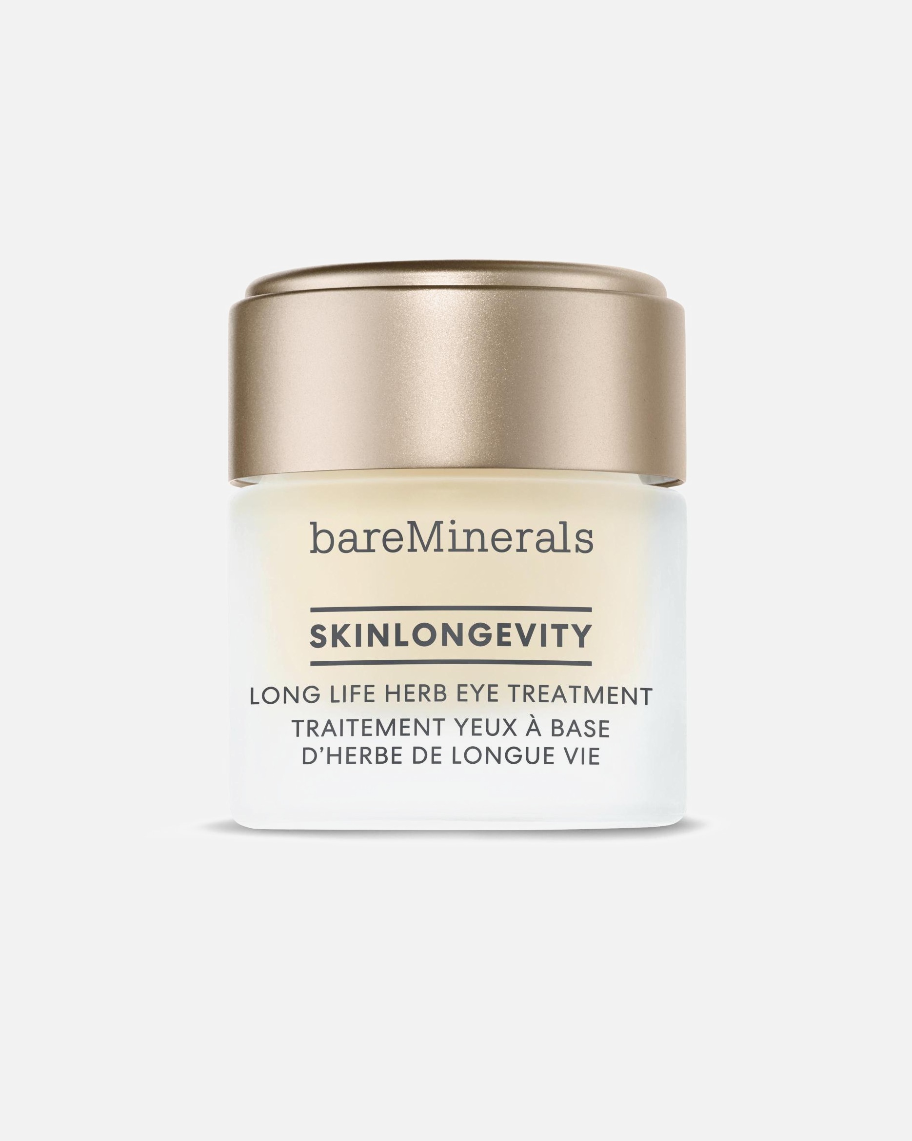 „bareMinerals“ paakių serumas „Skinlongevity Long Life“ žolelių paakių priežiūrai – 15 g