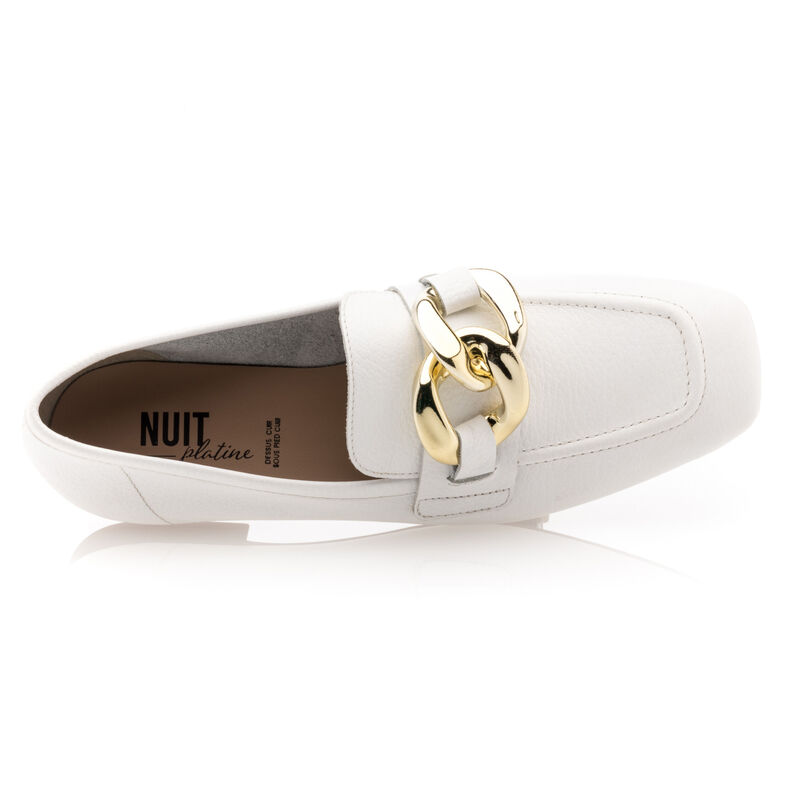 Hvite loafers/båtsko til dame