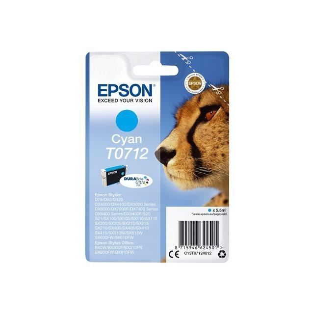 EPSON T0712 cyaan inktcartridge - Cheetah (C13T07124012)