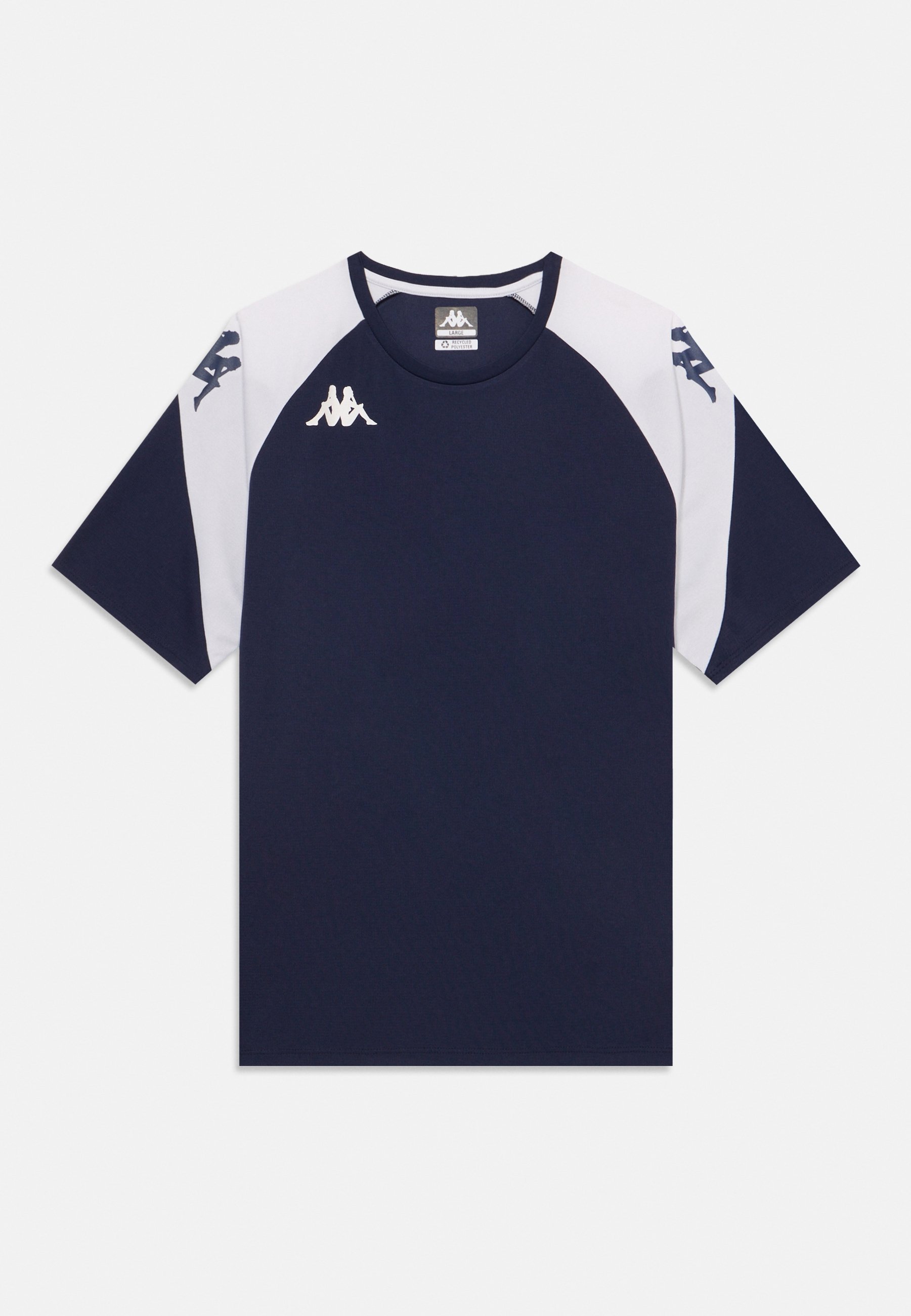 Kappa LORETO UNISEX - Sporta T-krekls - tumši zils/balts