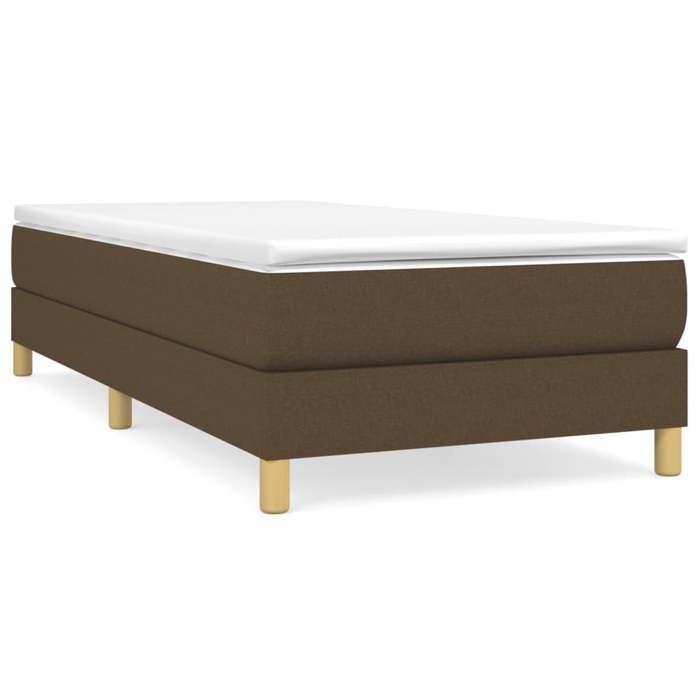 Struttura letto con materasso - Maison Exclusive - 90x200 cm - Marrone scuro - Massimo relax