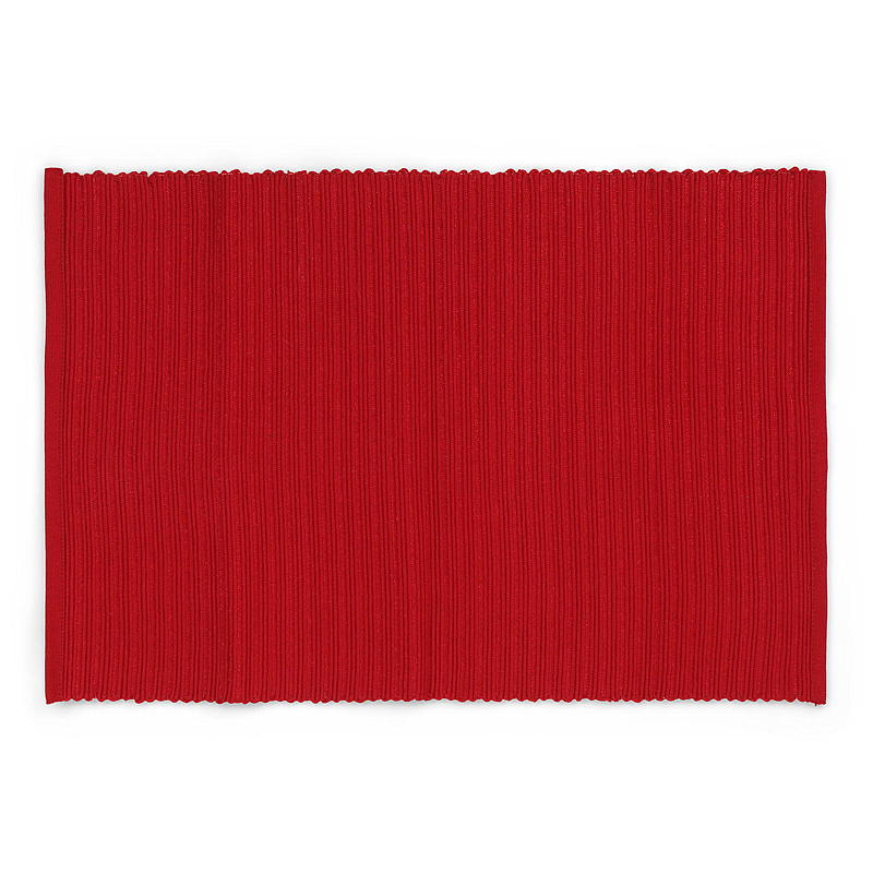 Hemfilt 33x45 cm bomull lurex röd