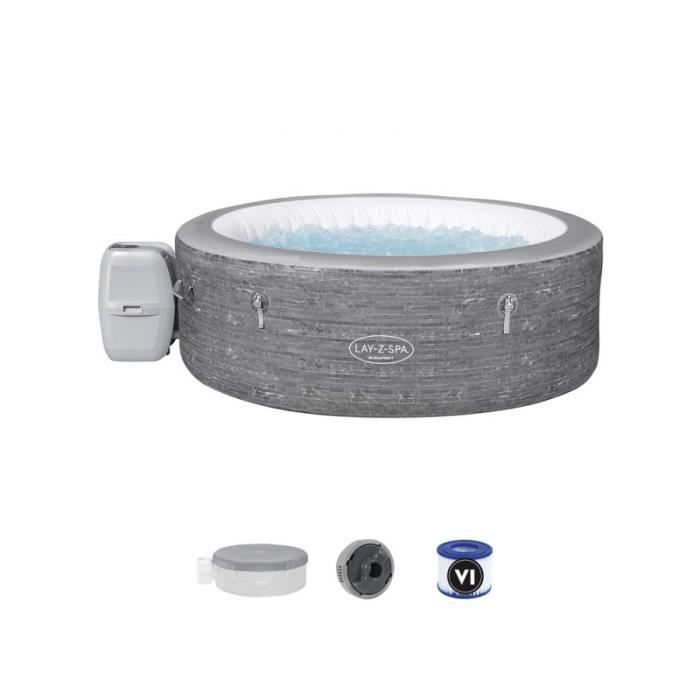 Bañera de hidromasaje hinchable redonda Lay-Z-Spa® Budapest Airjet™ - BESTWAY - De 4 a 6 personas - 140 chorros de aire - Duraplus™