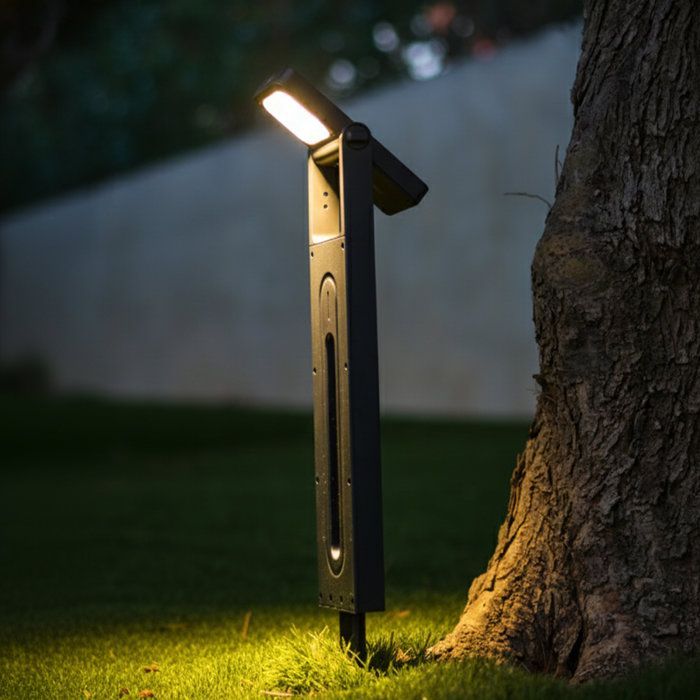 Juego de 2 luces solares para caminos - LUMISKY - BRITY - LED blanco cálido - Resistentes al agua - Iluminación para caminos de jardín