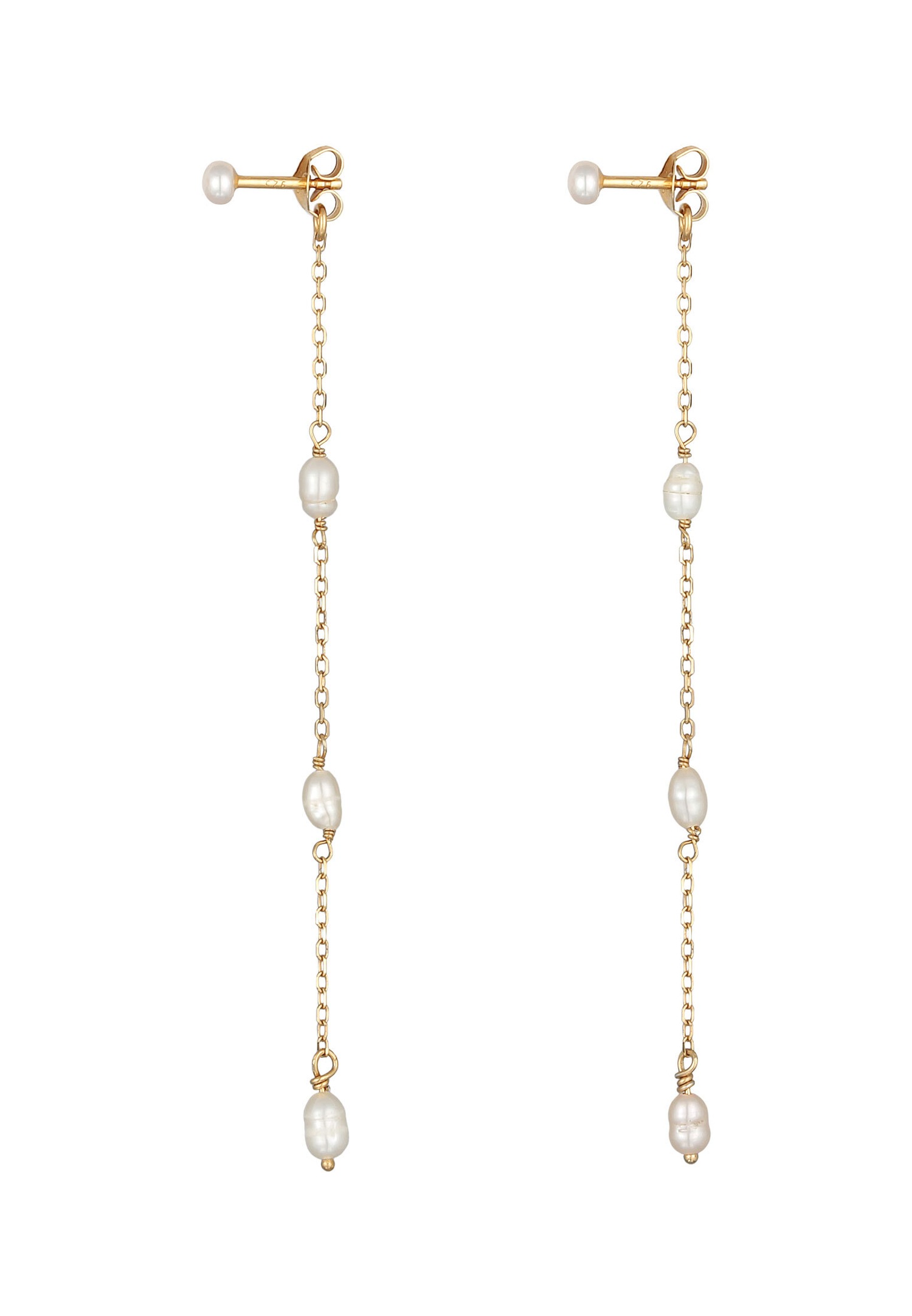 Elli PREMIUM Elli PREMIUM Boucles d'oreilles Femmes Pendentif d'oreilles élégant avec perles de culture d'eau douce en argent sterling 925