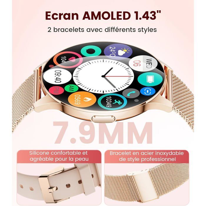 Smartwatch für Damen, 1,43