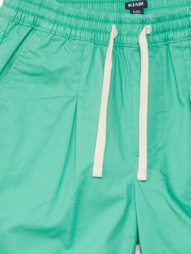 Calça reta de cor sólida - VERDE
