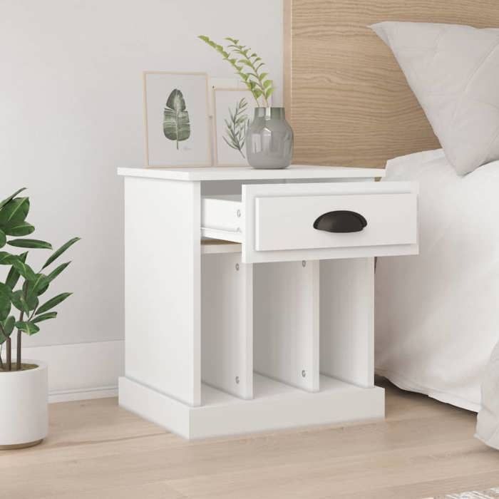 Comodini - vidaXL - 2 pezzi - Bianco - 43x36x50 cm