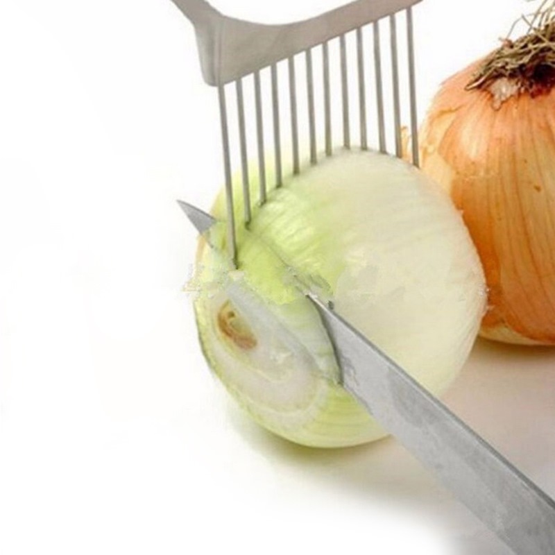 Onion Slicer Onion Forks Vegetables Handhold Slicer Cutting Aid Holder Guide Slicing Cutter Vegetables Shredder Kitchen Tools