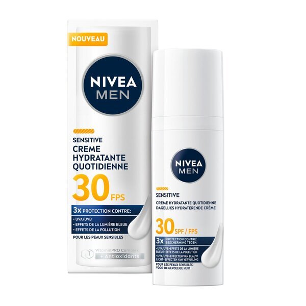 NIVEA Men SPF30 Sensitive kasdienis apsauginis drėkinamasis kremas<br>50ml - Jautriai odai