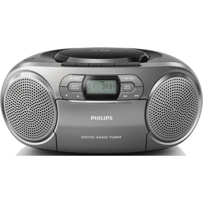 Radiocasete portátil PHILIPS AZB600/12 - Reproductor de CD, casete y radio - Amplificación dinámica de graves