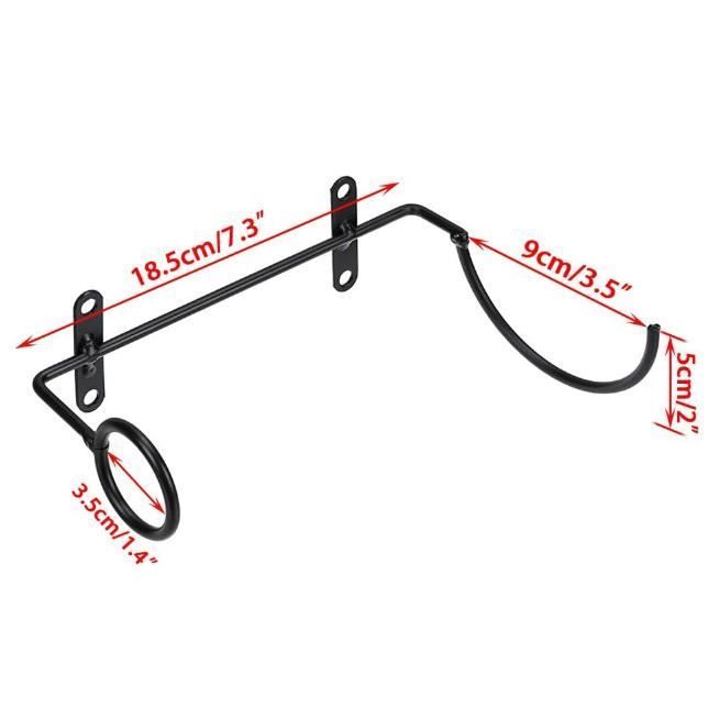 Support mural en fer pour bouteilles de vin - Lot de 6 - Noir - Robuste et durable