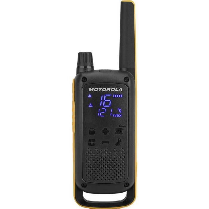 Motorola Talkabout T82 Extreme Quad Pack tragbares 2-Band-PMR-Funkgerät 446 MHz, 16 Kanäle, schwarz, gelb (4er-Pack)