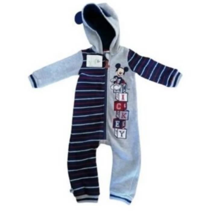 Pijama enterizo con capucha de Mickey Mouse de Disney para bebé niño