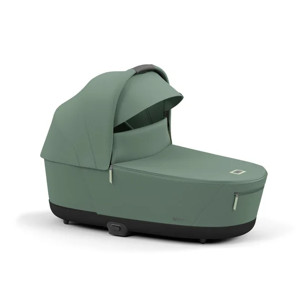 Σετ καροτσιού Cybex Priam V4 σε πράσινο χρώμα με ματ μαύρο σκελετό