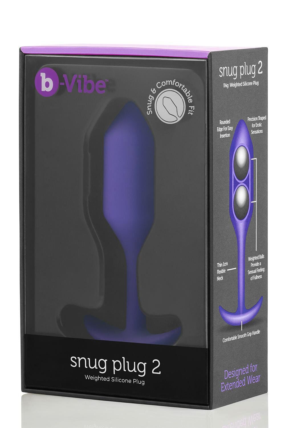 B-Vibe Snug Plug 2 ljubičasti
