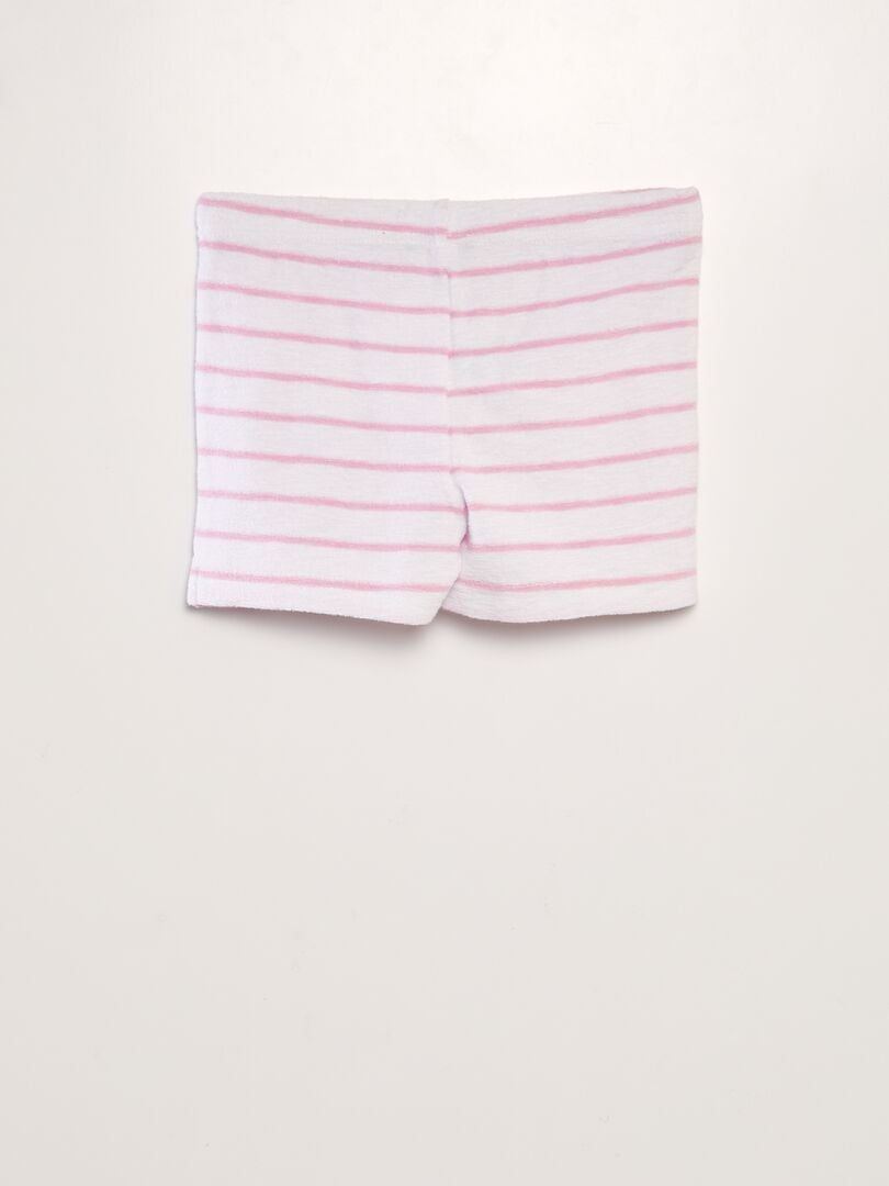 Grube, prążkowane szorty - RÓŻOWE