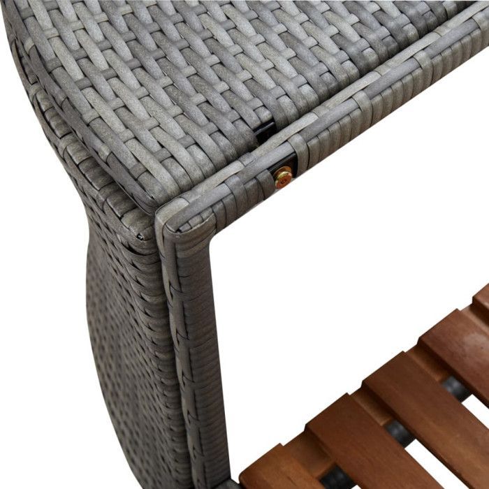 Marco cuadrado para spa vidaXL, gris, 268x268x55 cm, resina tejida.