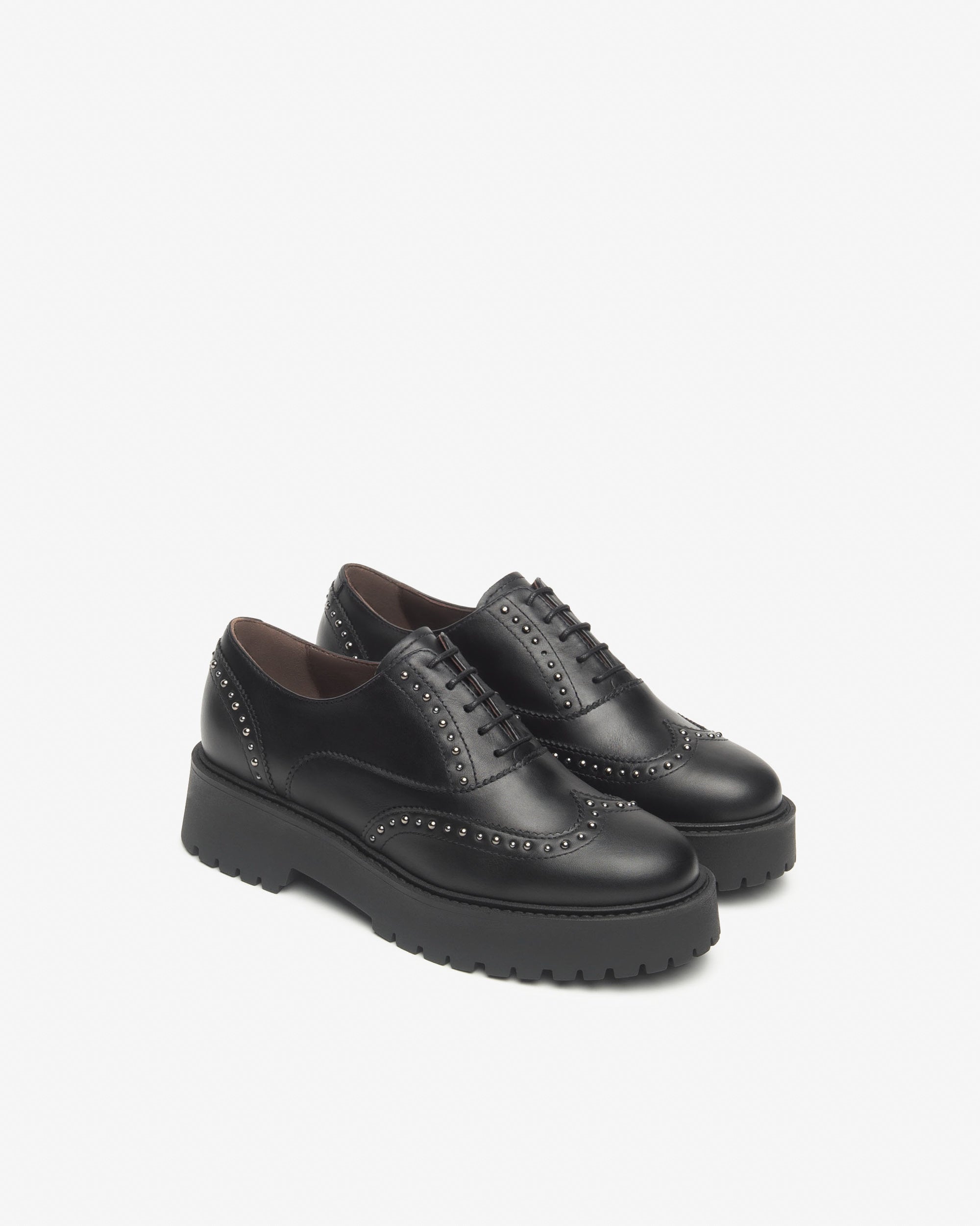  Damen-Schnürschuhe aus Leder
