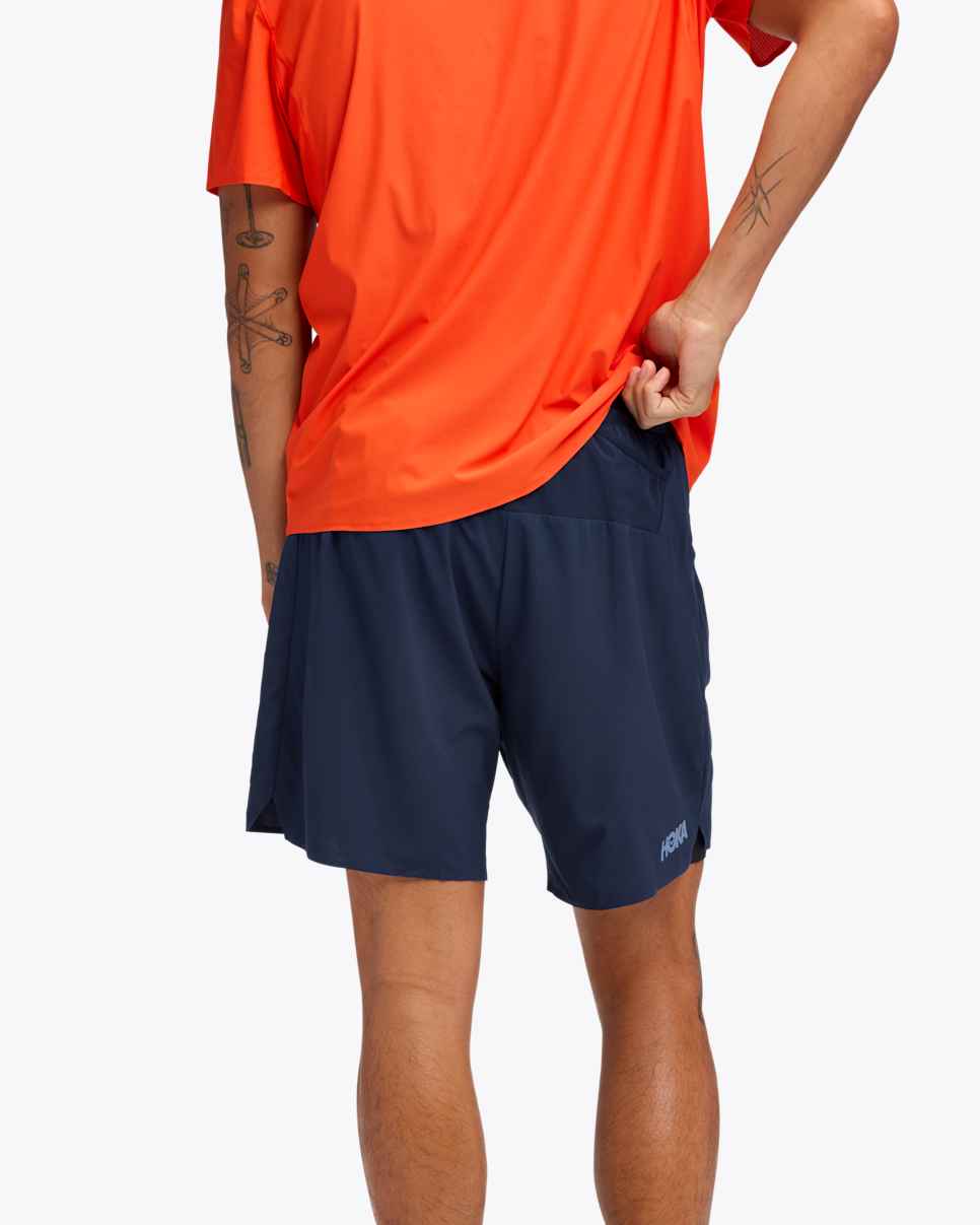 HOKA Pantalones cortos Glide 7-tommers 2-i-1 Azul Medianoche