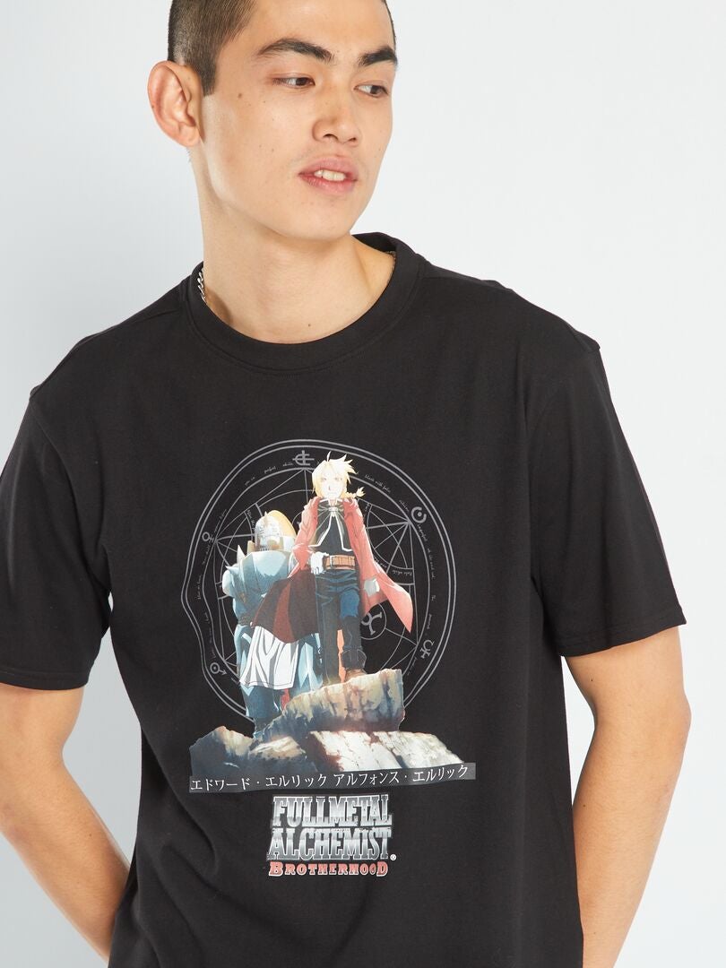 'FullMetal Alchemist' T-shirt - ZWART