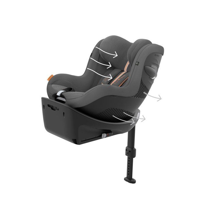 Cybex Sirona G Gold car seat - 61 to 105 cm - birth up to 19 kg - 3 months to 4 years - Lava Grey (Plus)