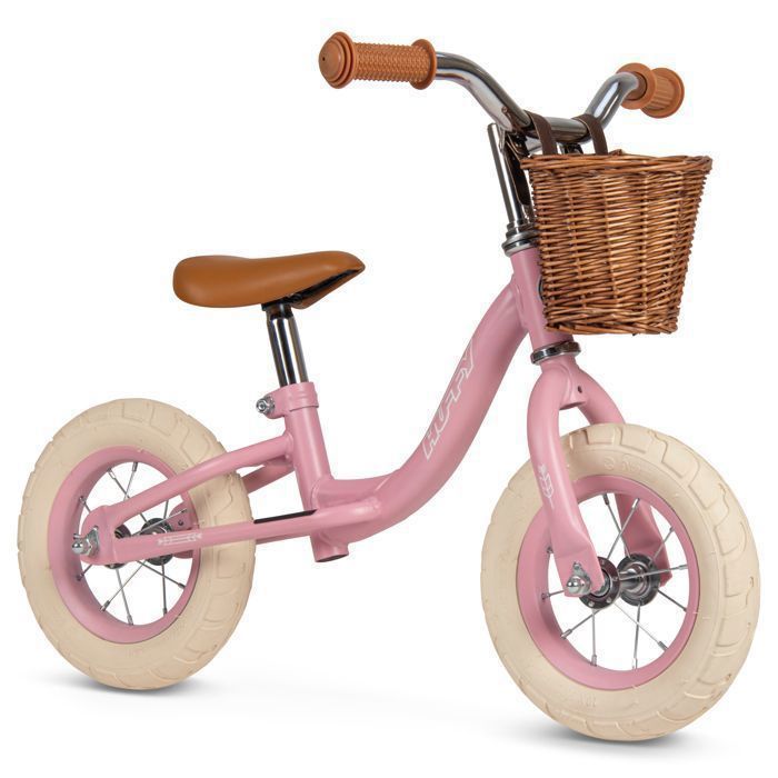 Loopfiets voor kinderen - HUFFY - Vintage - 25 cm wielen - Rietmandje - Geschikt voor kinderen van 2 tot 4 jaar