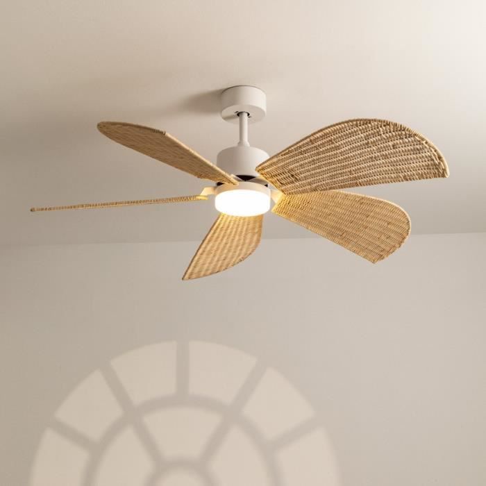 Ventilador de techo - Create - WIND RATTAN - Silencioso - 40W - Ø132cm