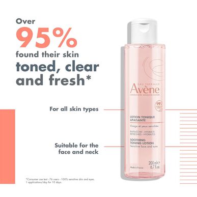 Avène Soothing Toning Lotion Hellävarainen kosteuttava kasvovesi kasvoille ja silmille 200 ml 200 ml