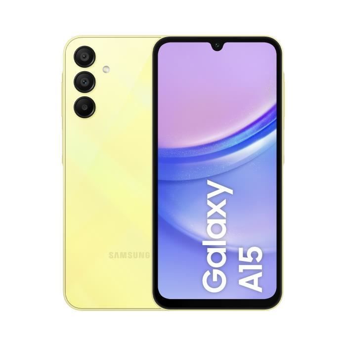 Smartphone Samsung Galaxy A15 4G de 128 GB, color lima.