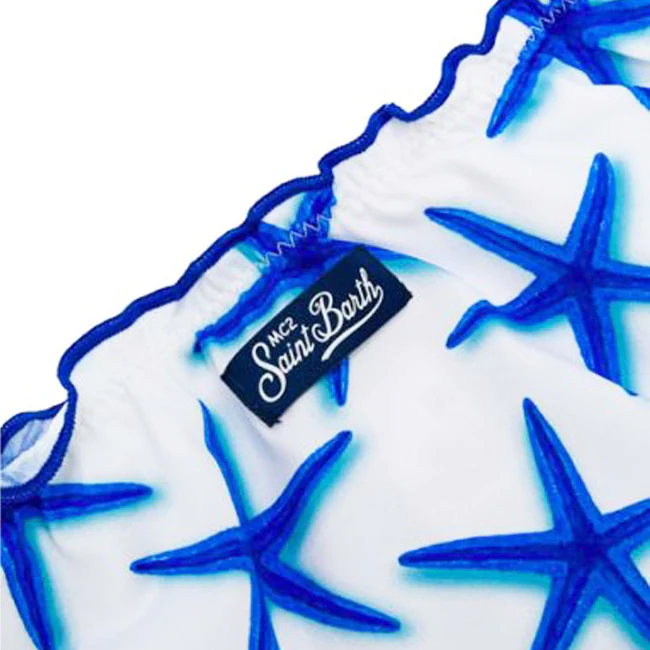 Triangelbikini voor meisjes met zeesterprint