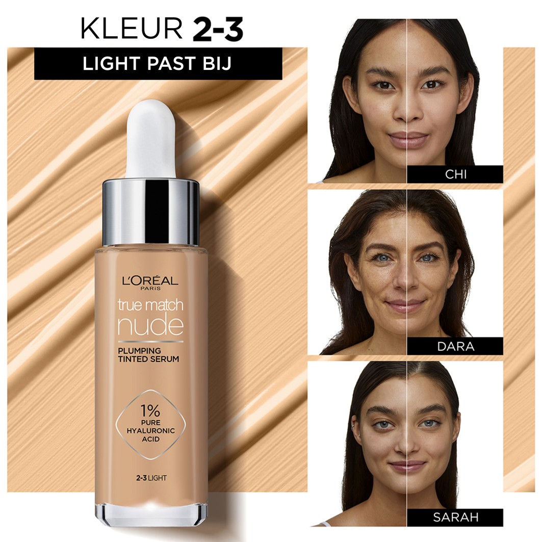 L'Oréal Paris Hyaluronsyre-Serum True Match Nude Plumping Tinted Serum - 30 ml