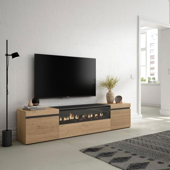 Suporte para TV, Bancada para TV, 200x35x45 cm, Para TVs de até 80
