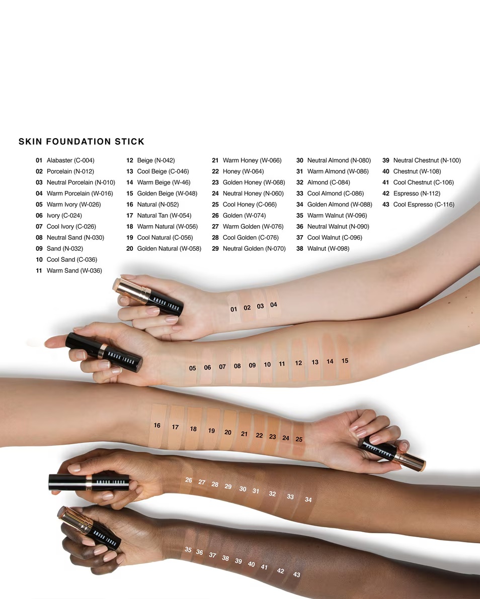 BOBBI BROWN SKIN FOUNDATION ΕΝΥΔΑΤΙΚΟ FOUNDATION ΣΕ ΣΤΙΚ - ΑΔΙΑΒΡΟΧΟ - ΓΙΑ ΟΛΟΥΣ ΤΟΥΣ ΤΥΠΟΥΣ ΕΠΙΔΕΡΜΙΔΑΣ
